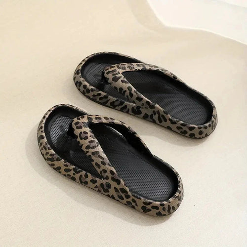 Women's Retro Leopard Print EVA Slides