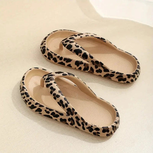 Women's Retro Leopard Print EVA Slides